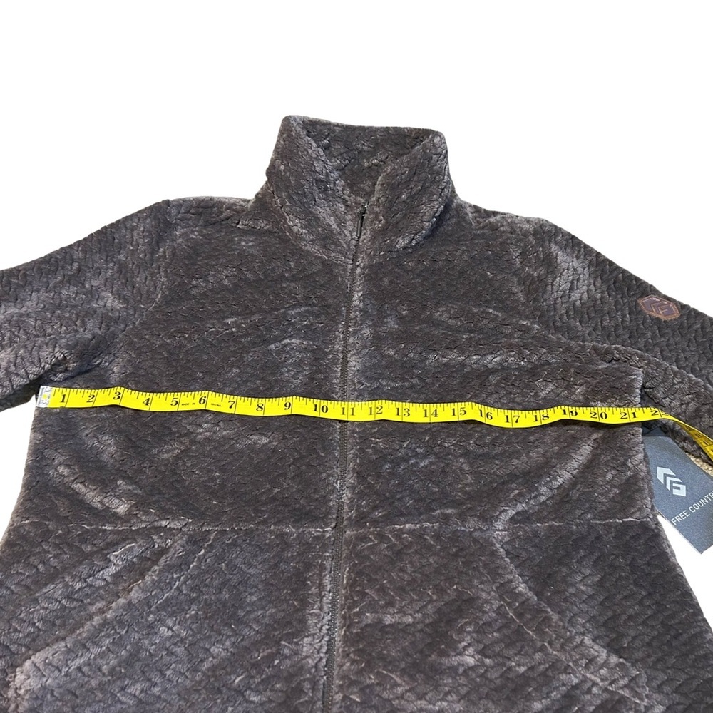 Free Country Butter Pile Fleece Jacket Size L Brown Plush Cozy NWT - Picture 9 of 13